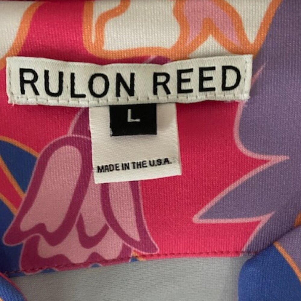 Rulon Reed Pink Floral Sleeveless Maxi Dress Large - Picture 2 of 6